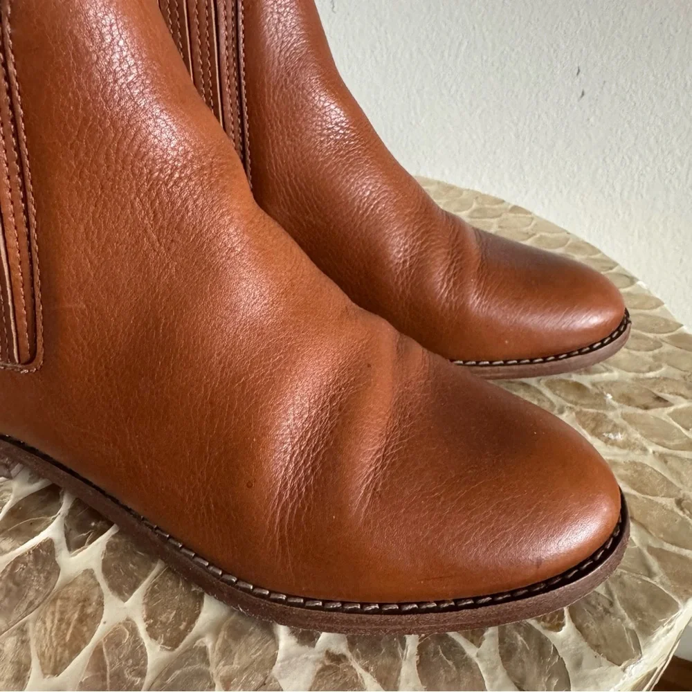 Madewell Tan Ainsley Chelsea Leather Ankle Boots size 6M - Picture 5 of 12